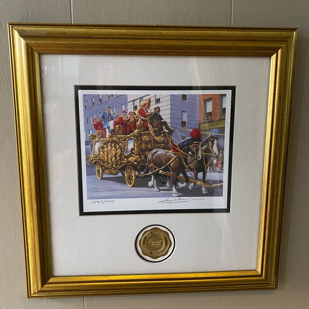 Emmett Kelly Weary Willie Signed LE Leighton-Jones The Band Wagon Framed Print